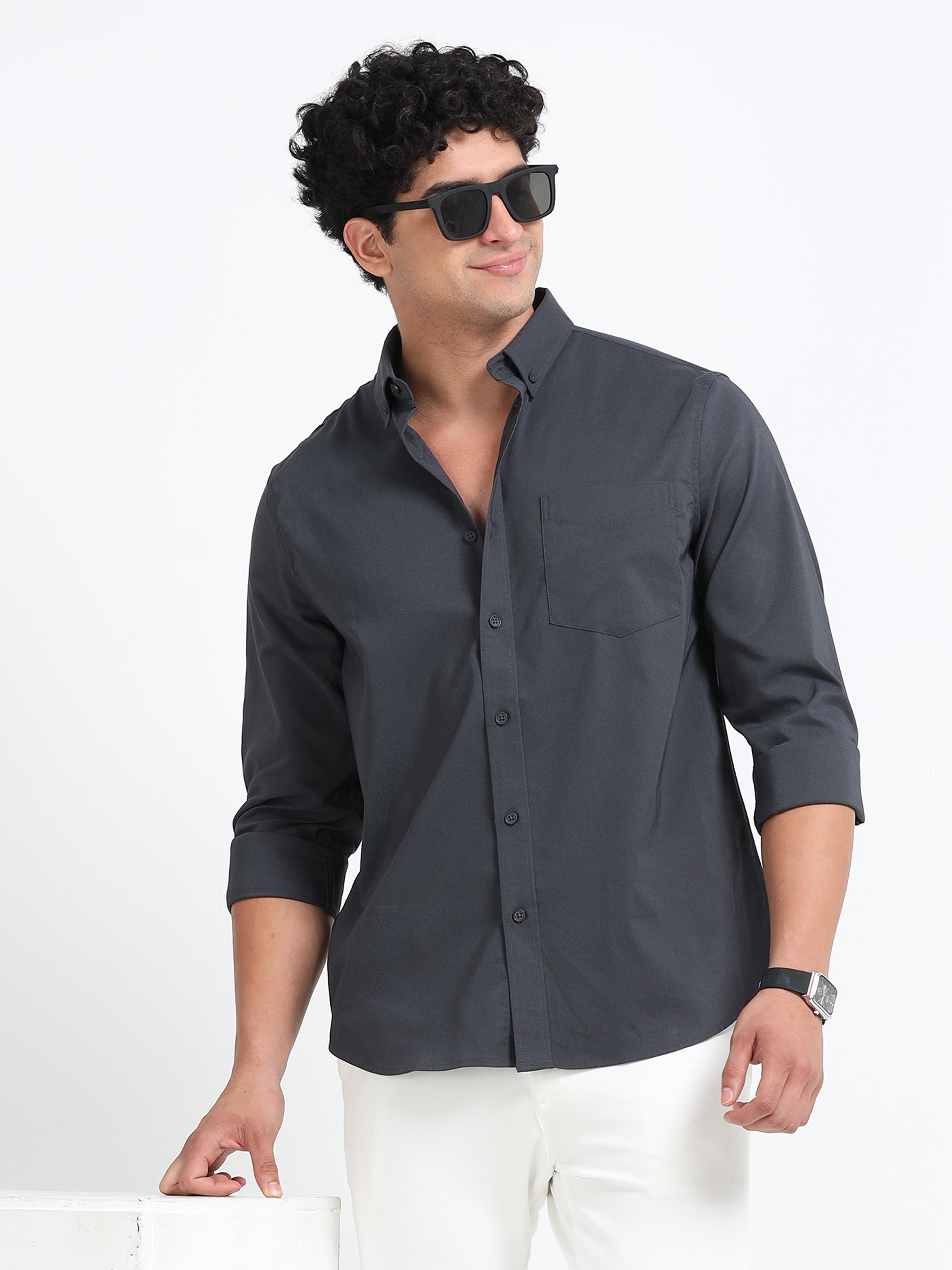 Poly Oxfort Plain shirt