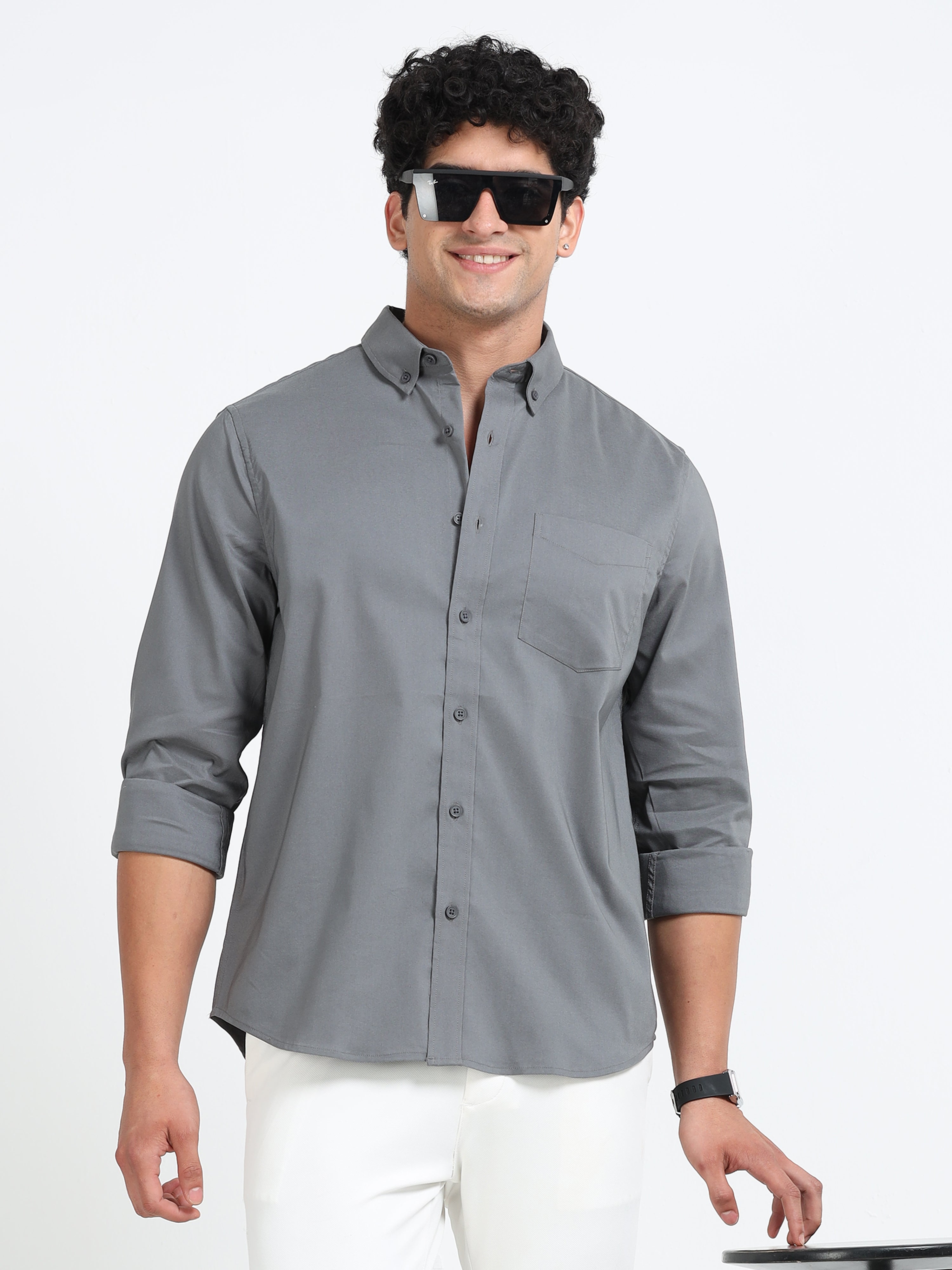 Poly Oxfort Plain shirt