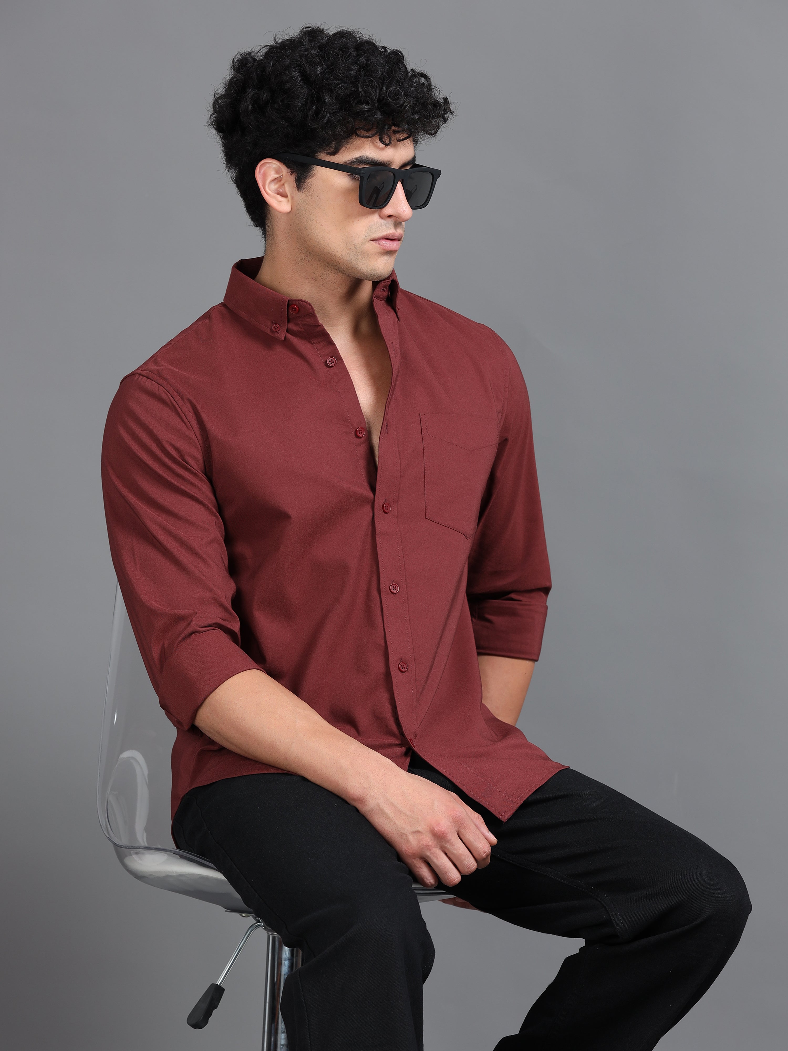 Poly Oxfort Plain shirt