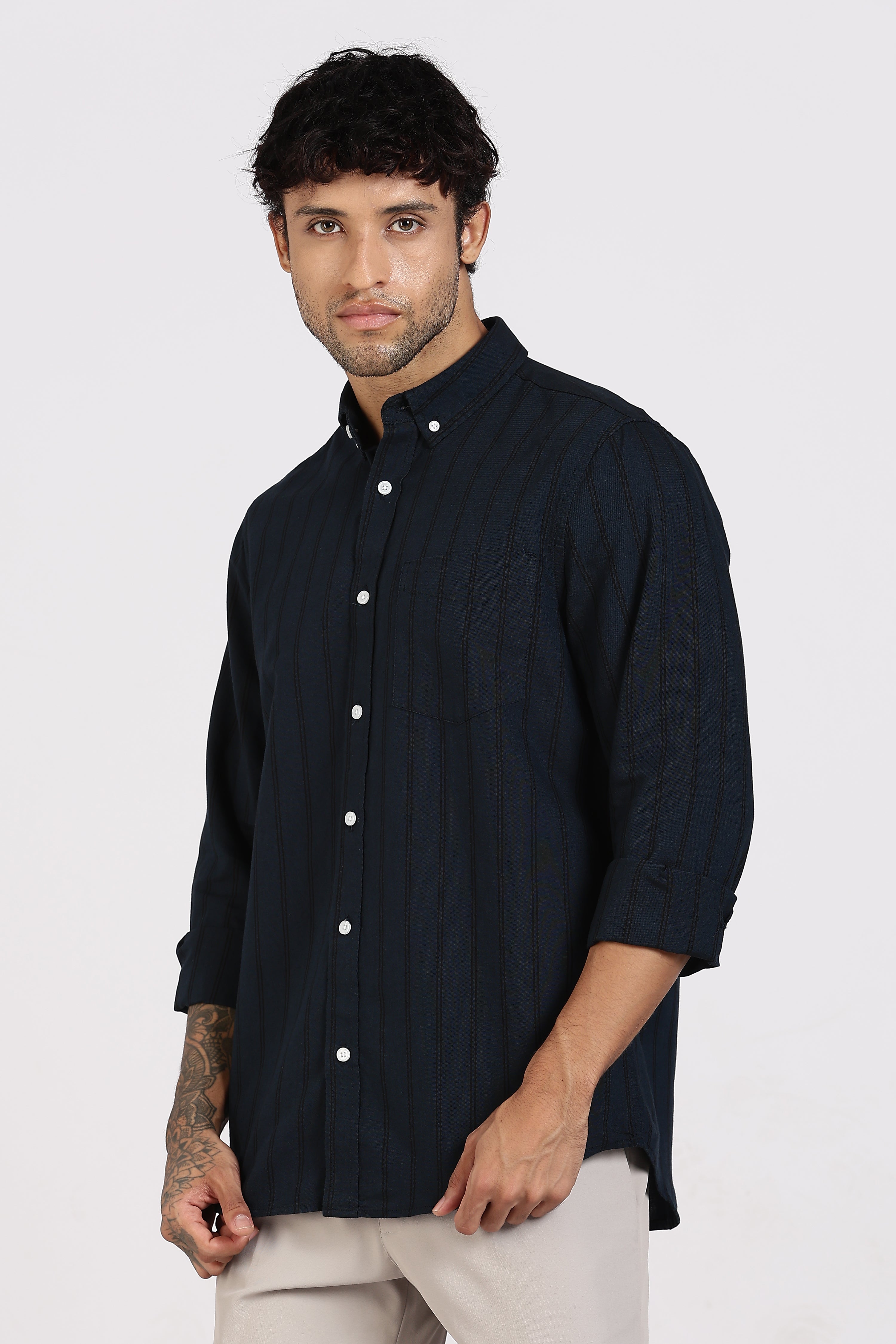 Casual Oxfort Striped Shirt