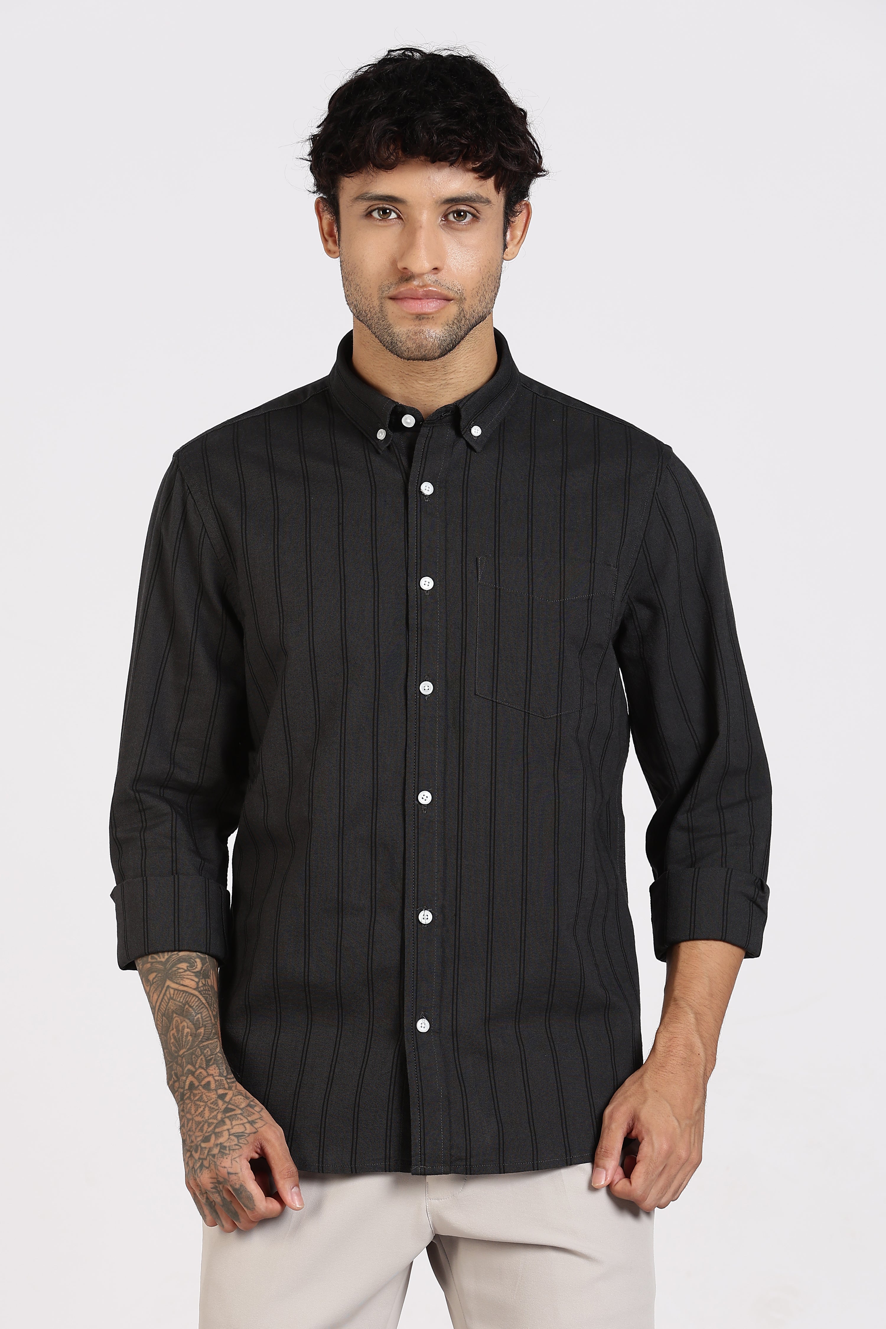 Casual Oxfort Striped Shirt