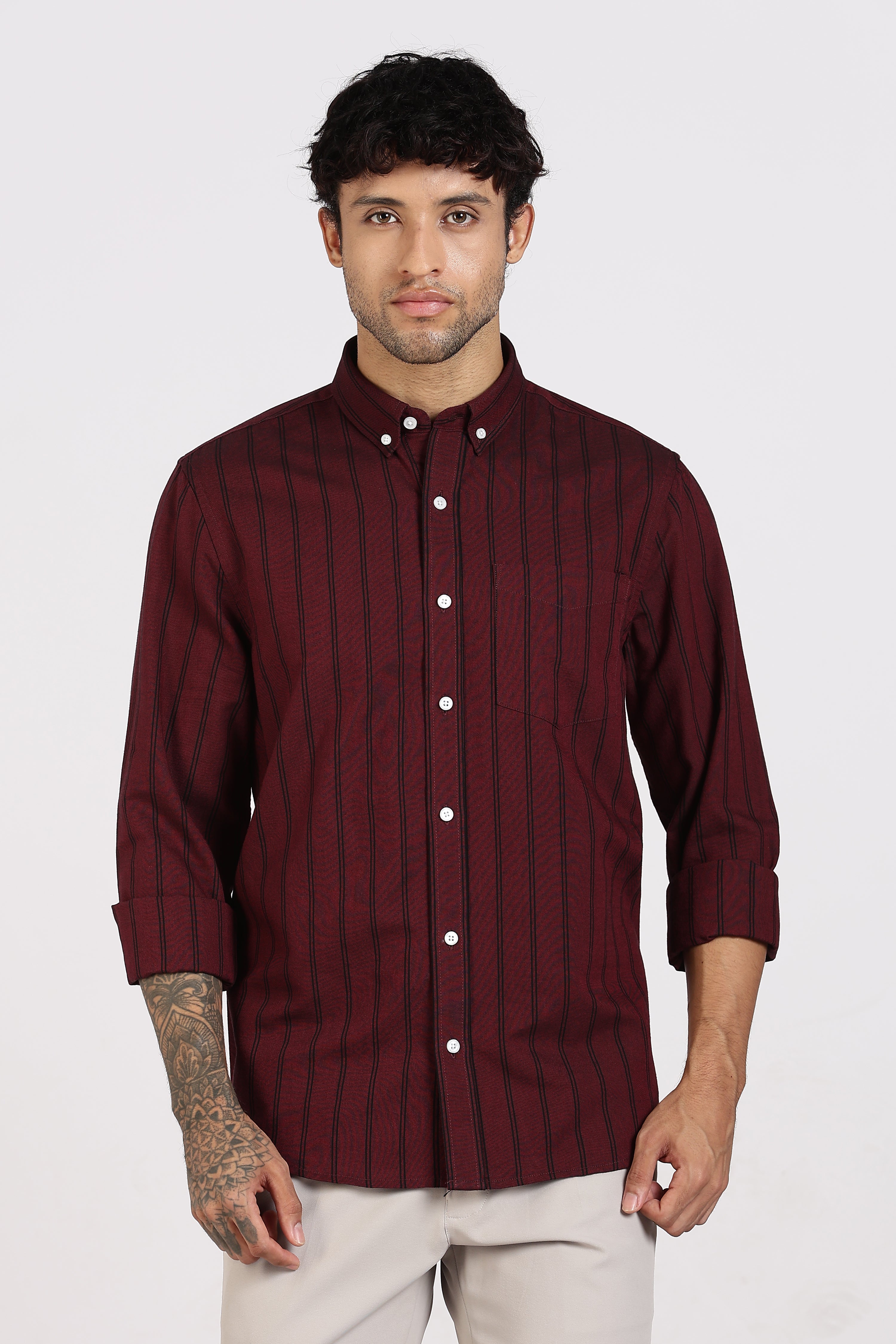 Casual Oxfort Striped Shirt
