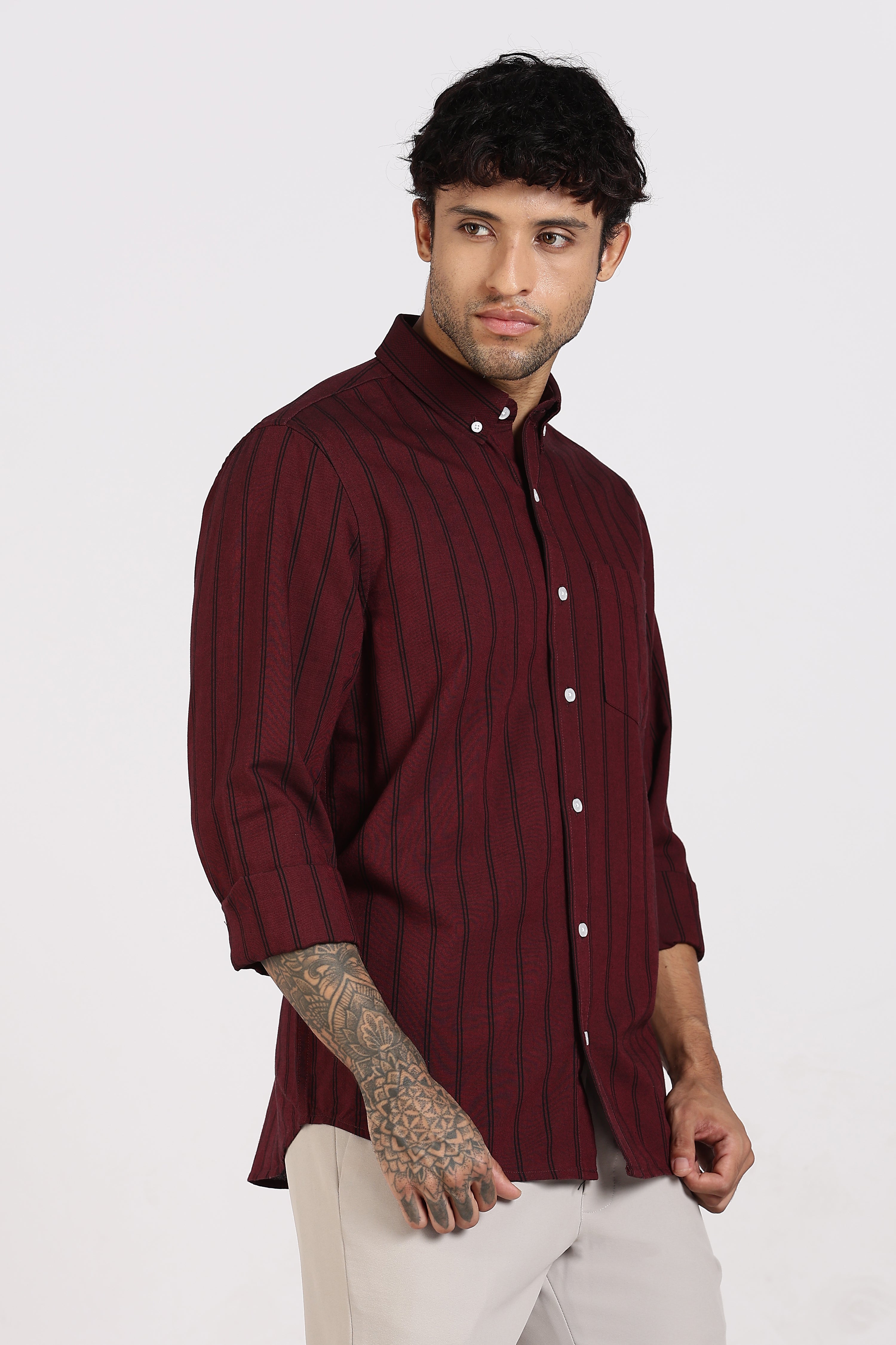 Casual Oxfort Striped Shirt