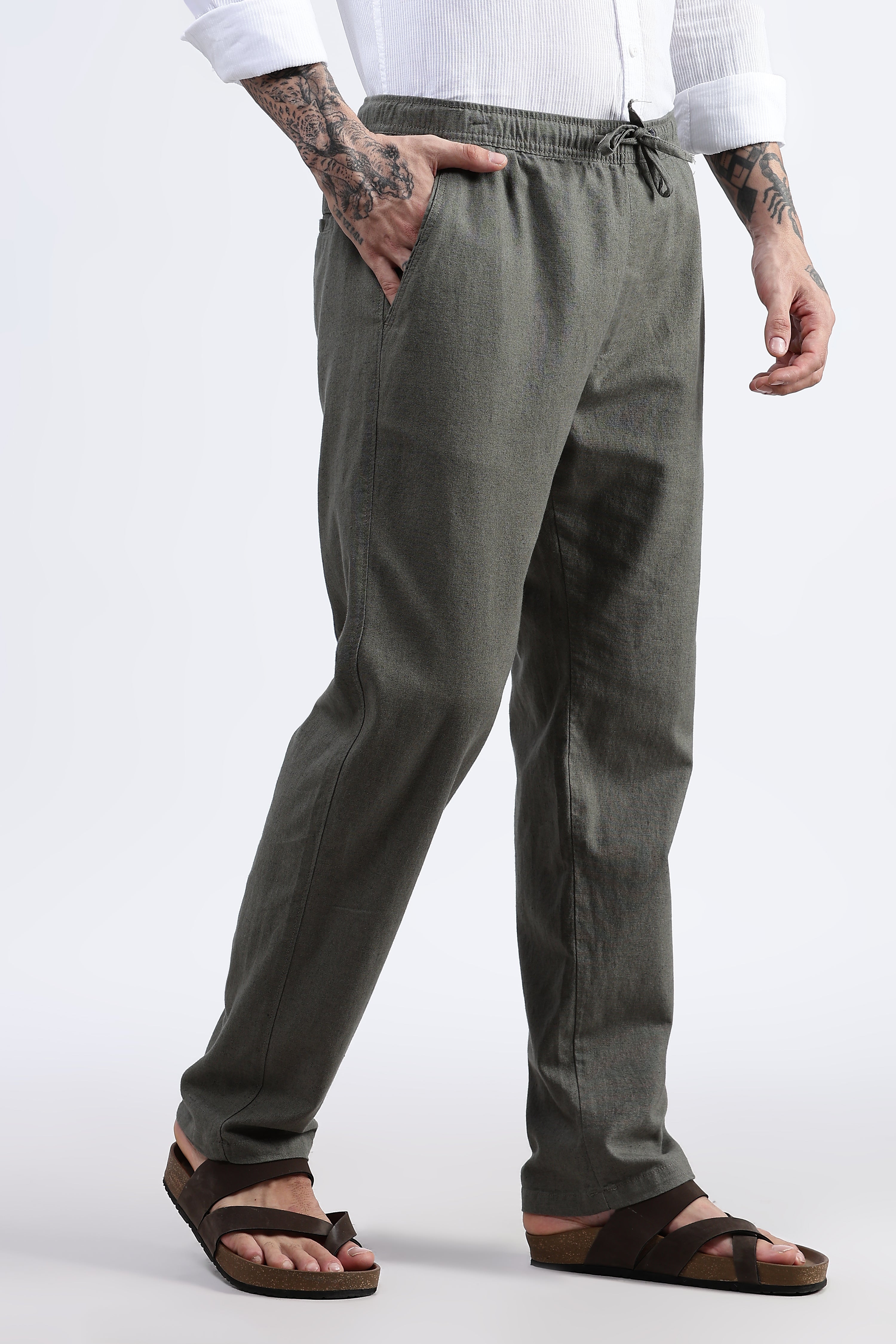 Casual linen trousers